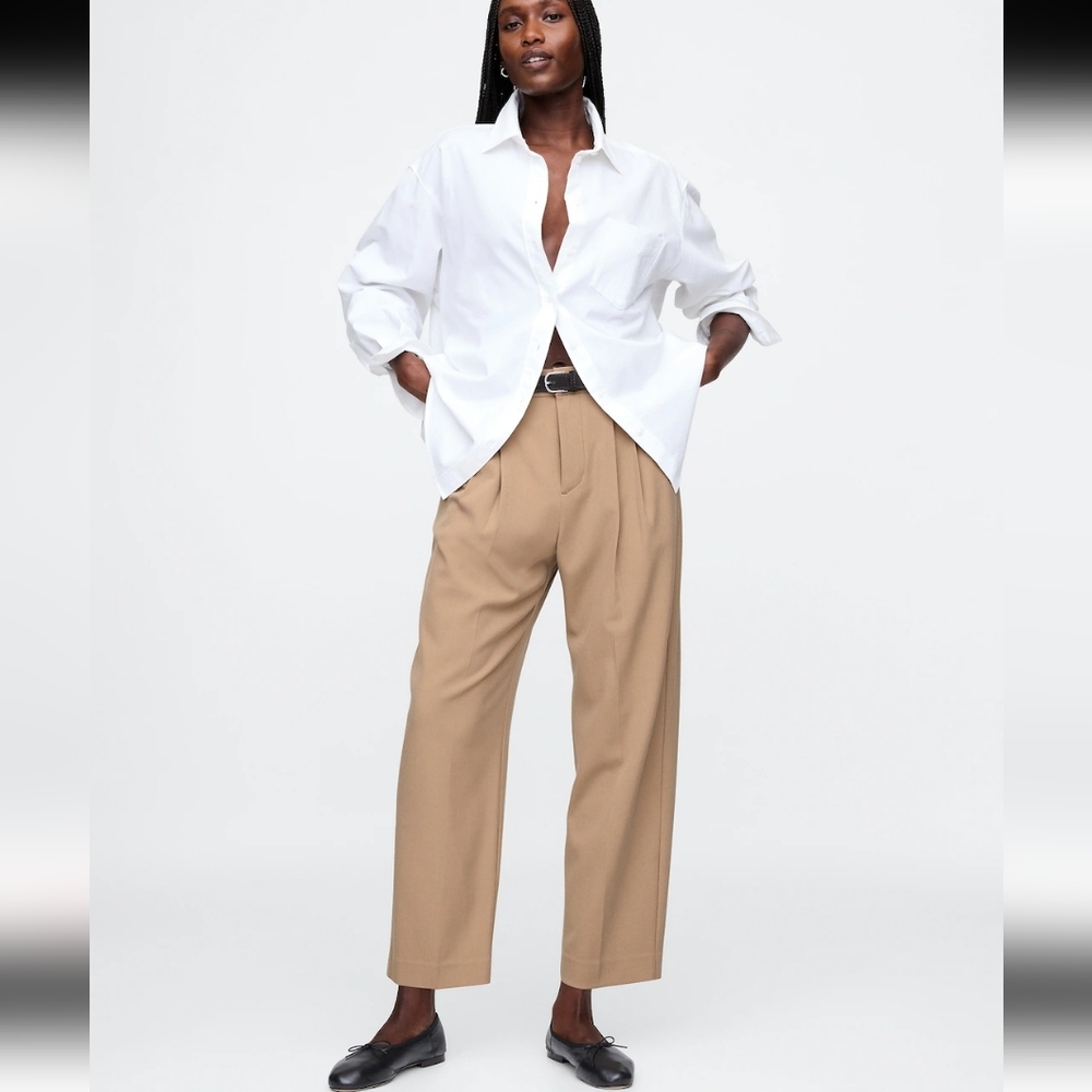 Gap High Rise Pleated taper Pant (Tall)
